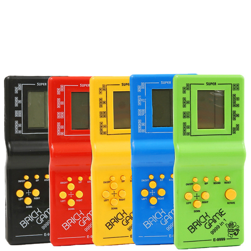 Cross-border Tetris game machine childhood post-80s nostalgia electronic black and white puzzle handheld game machine wholesale. 