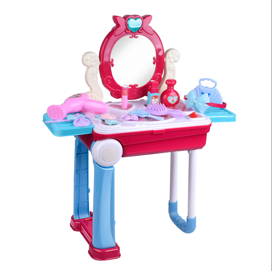 mini dressing table for kids small dressing table dressing table for kids dressing table toy trolley dressing table Trolley Makeup Beauty Set Daraz .bd