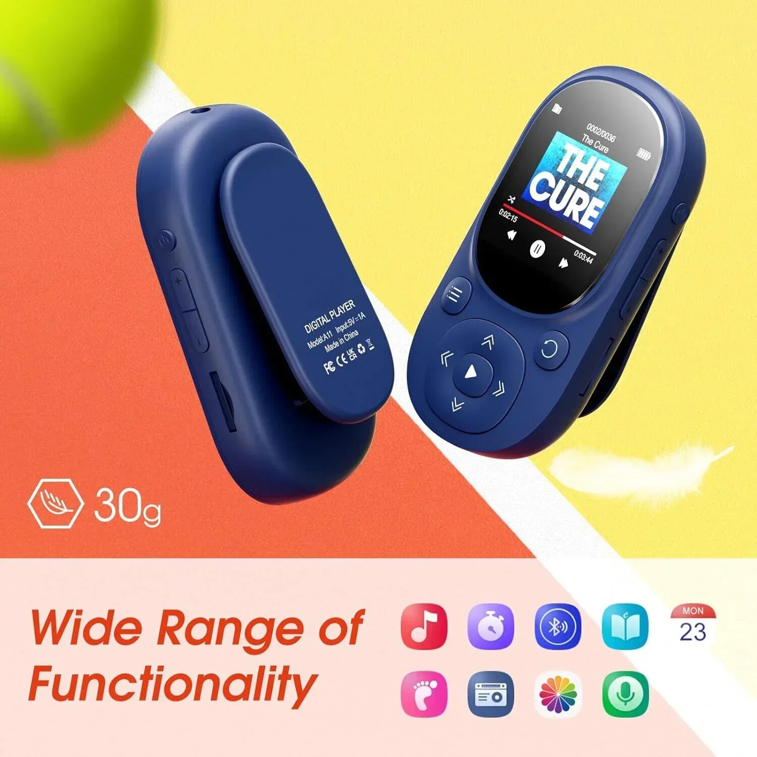 MP3 Player / MP4 Player MP3 Music Player with 32GB Memory Slim Classic Digital LCD 1.44inch Screen Type-c Port with FM Radio. 
