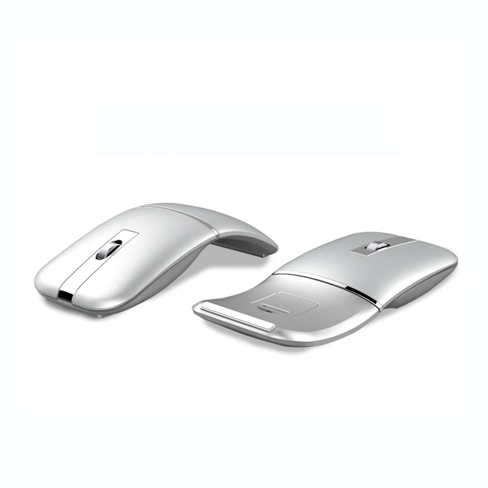Computer Wireless Arc Mouse Rechargeable Bluetooth Silent for Travel Cordless Laptop Folding Ultra Slim Mac Tablet Macbook. 