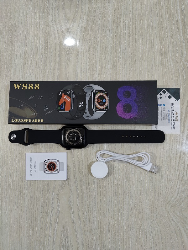 Keqiwear WS88 Smartwatch 1.96 inch Full Display Waterproof Calling Option Series 8. 