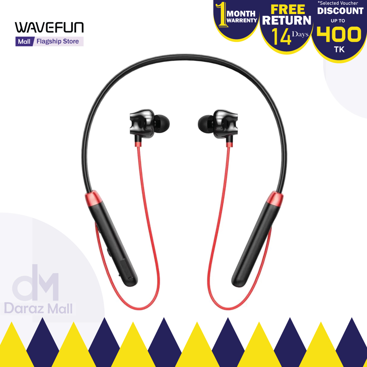 Wavefun Flex U Dual Dynamic Speaker Wireless Neckband Earphones