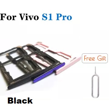Sim Tray Holder For VIVO S1Pro / S1 PRO Sim Adapter SIM Tray with Micro SD Card Holder Slot Tray Adapter Replacement Part. 