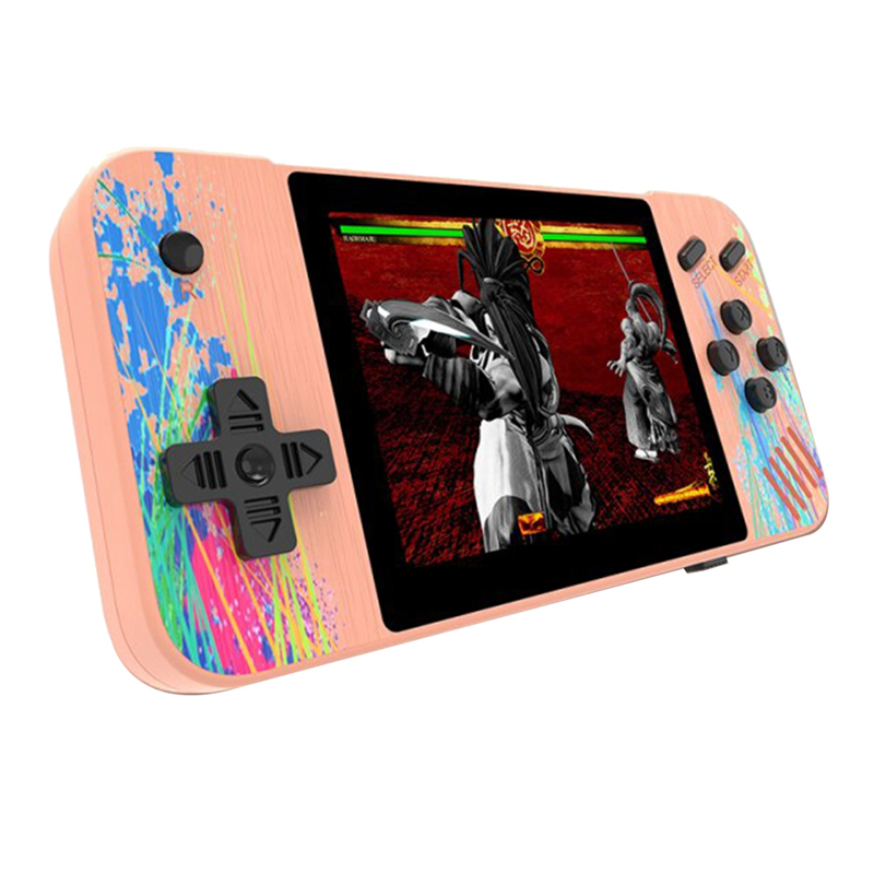 G3 Portable Retro Arcade Gamepad 800 Classic Games 3.5in Screen Handheld Game Console 1200MAh Game Controller Pink