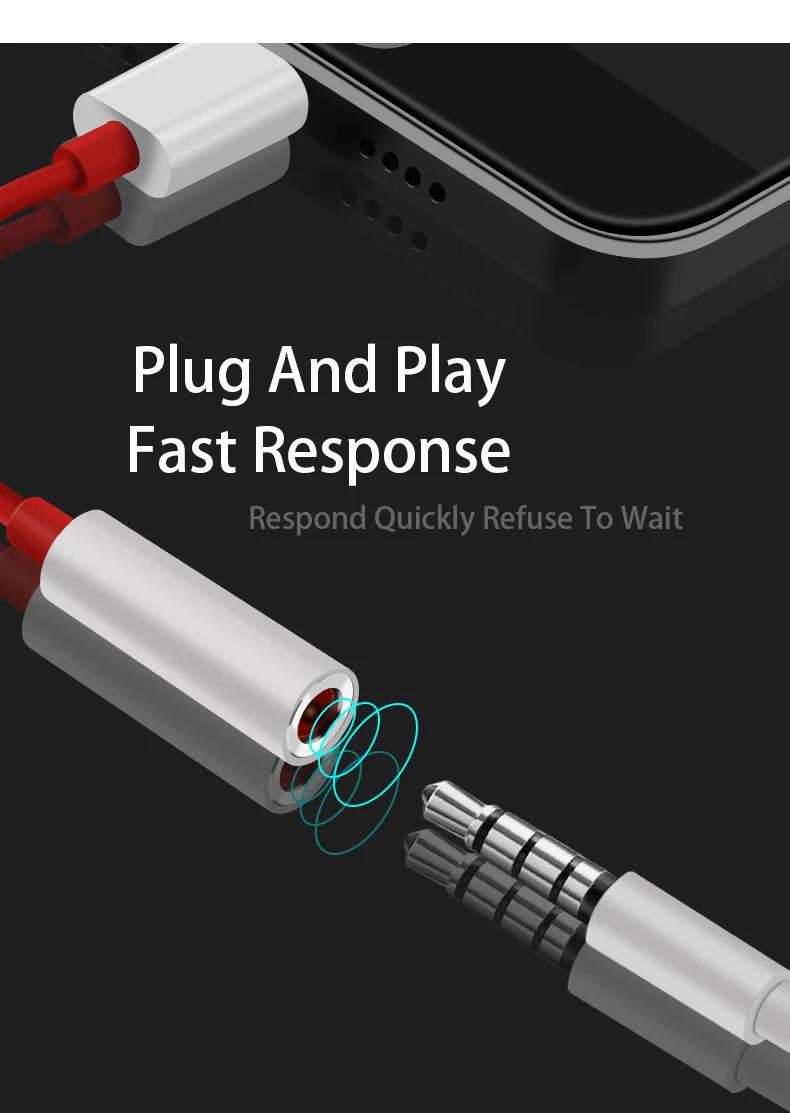 Original Oneplus Type C To 3.5mm Cable One Plus Usb C To 3. 5 Jack Aux Audio Adapter One plus 12 Open Nord CE 3 10 11 9t 9 Pro 8. 