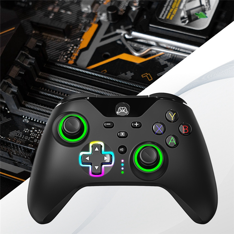 2.4G Wireless Gaming Controller With LED Flashing Light Macro Functions For Xbox Black. 