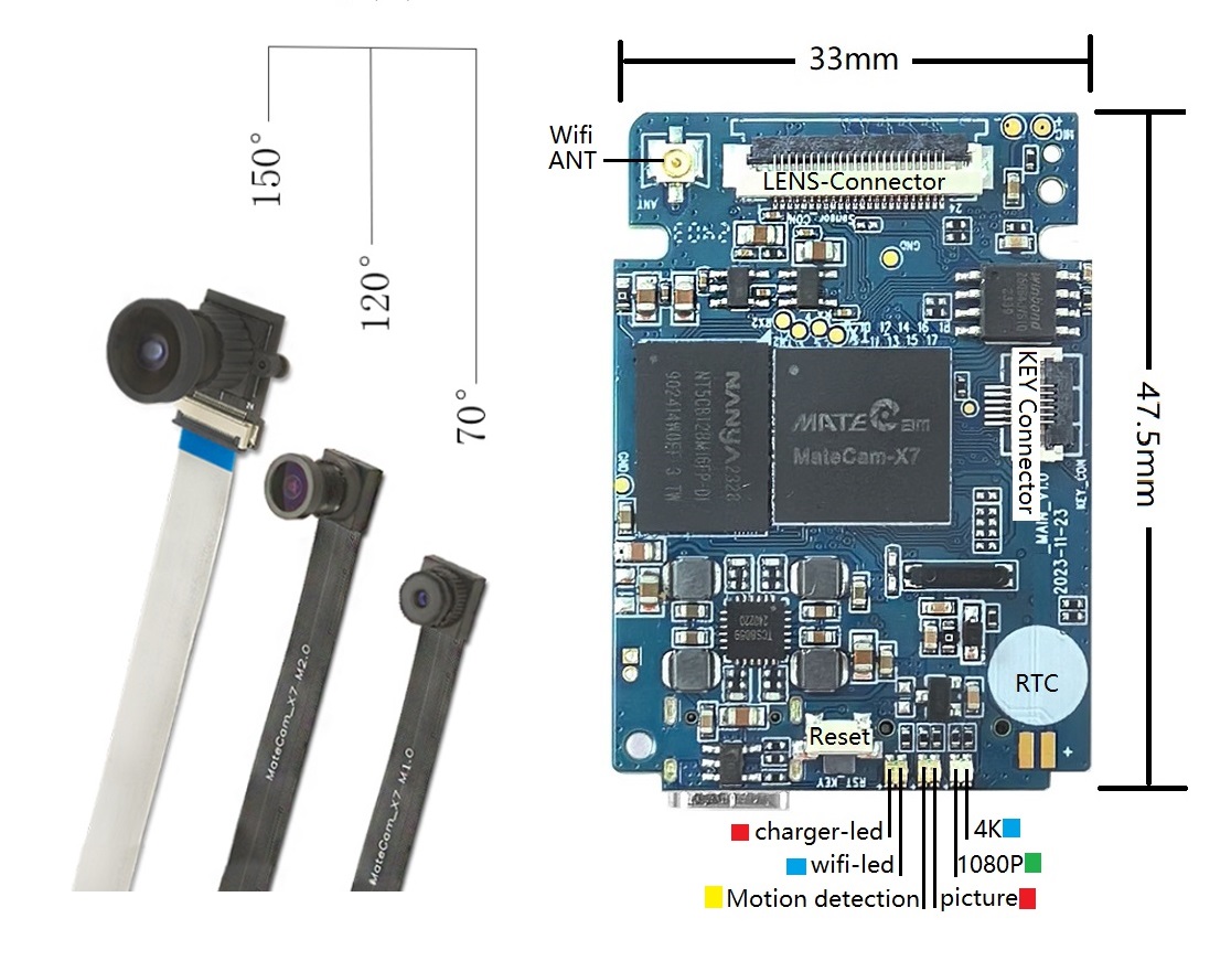Mini Camera X7 4K Wi-Fi SONY IMX258 CMOS Gyro Stabilization, Motion Detect, G-Sensor,Webcam Security Module Lens. 