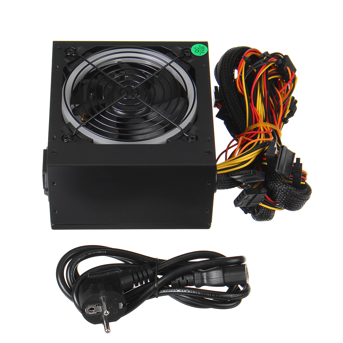 Conventional 800W Power Supply with 120mm LED Cooling Fan 24 Pin PCI SATA ATX 12V Computer Power Supply for Mainframe Computers PC. 