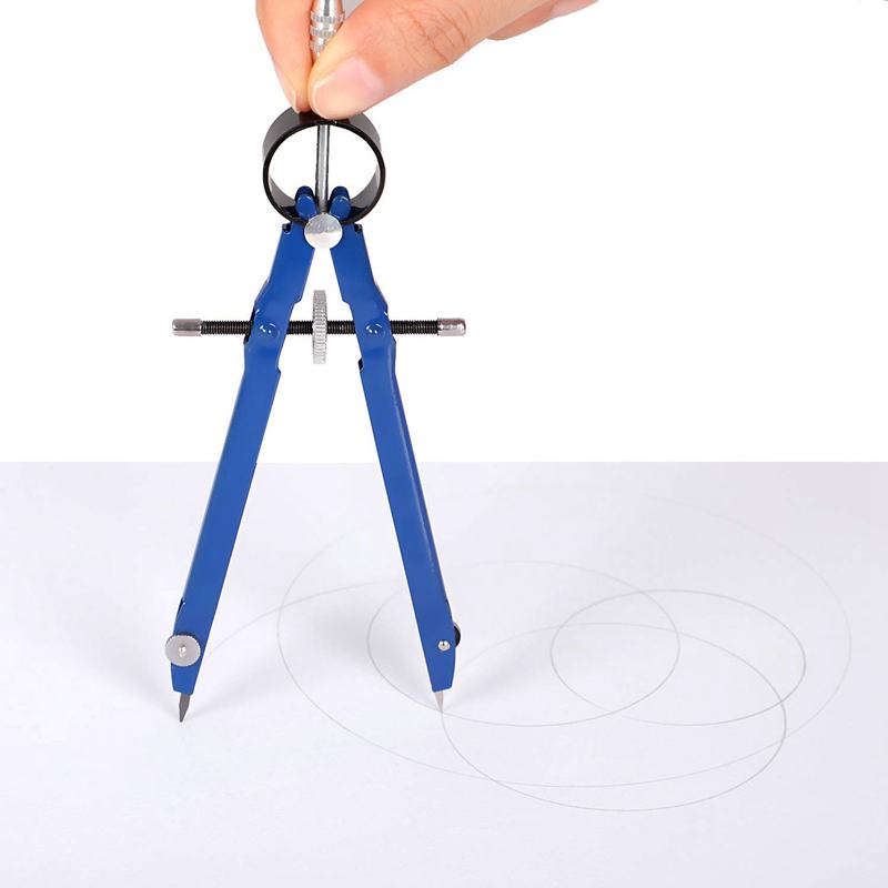 Professional Compass, Compass Geometry Set with Lock, Math and Precision Compass, Metal and Durable for Solid and Plane Precision Tool, Fit for Drafting, Drawing, Measuring. 