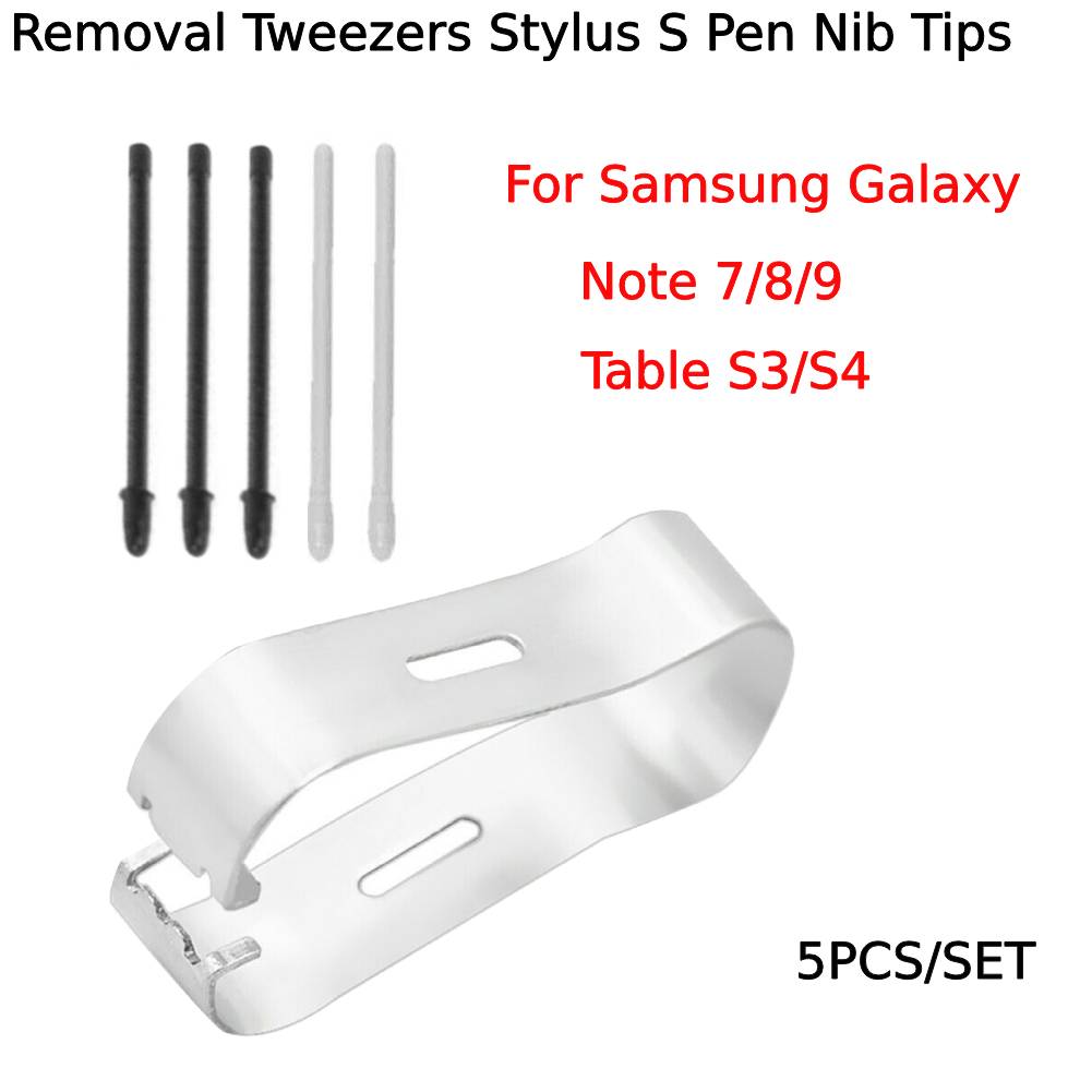 5PCS/SET Removal Tweezers Tool Touch Stylus S Pen Nib Tips for Samsung Galaxy Note 7 Note 8 Note 9 for Samsung Tab S3 S4