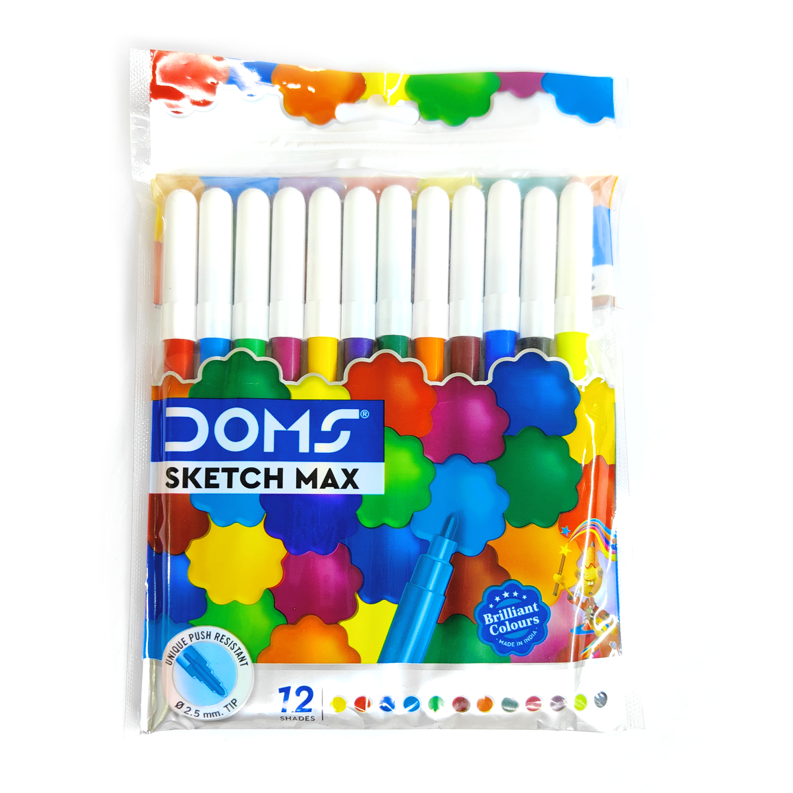 Doms Sign Pen 12 Colour (full size) Sketch Pen, Signature Pen