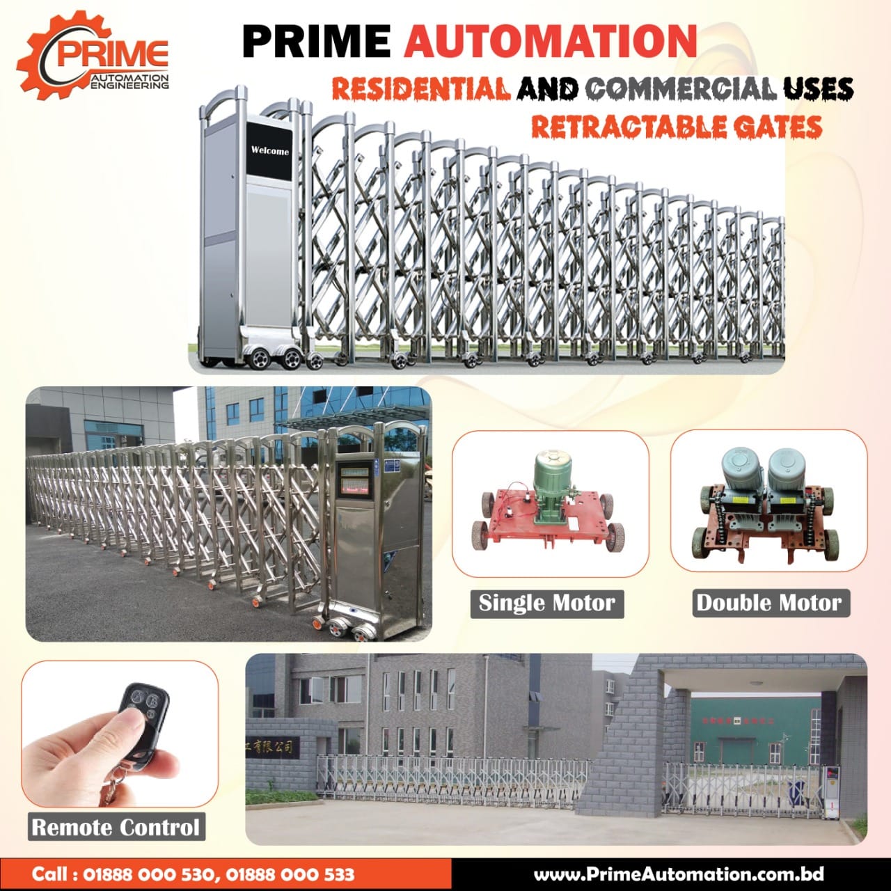 Automatic Collapsible  Retractable Gate Imported  Automatic Gate. 