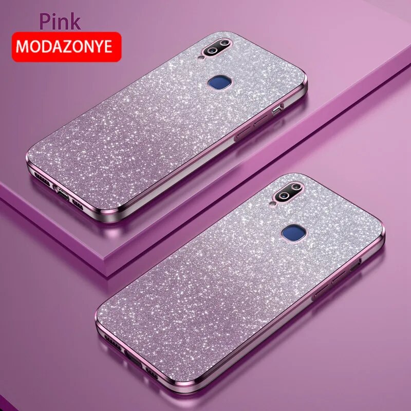 lthmy for VIVO Y91i case electroplating colorful soft glitter TPU cellphone cover luxury phone casing