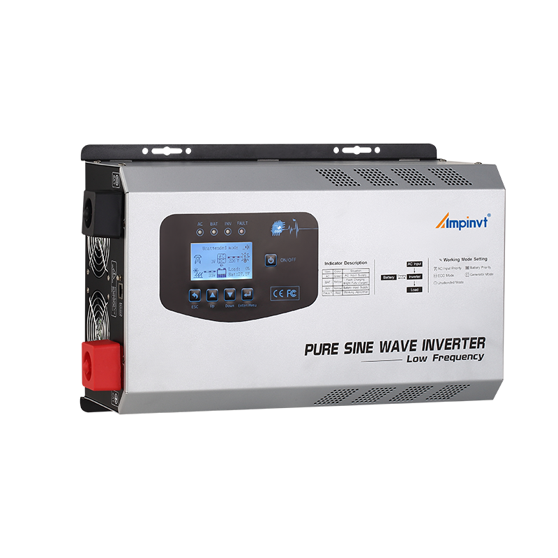 Ampinvt inverter/Solar powered RV power frequency pure sine wave inverter 3000W5000W lithium battery 12V to 220V household UPS. 