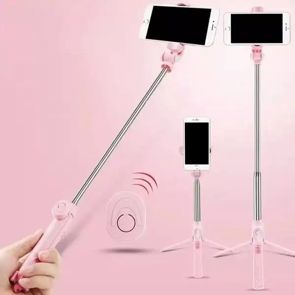 6 In 1 Wireless Bluetooth Selfie Stick Tripod Mobile Phone Self-timer Beauty Fill Light Short Video Live Desktop Tripod Lengthen. 