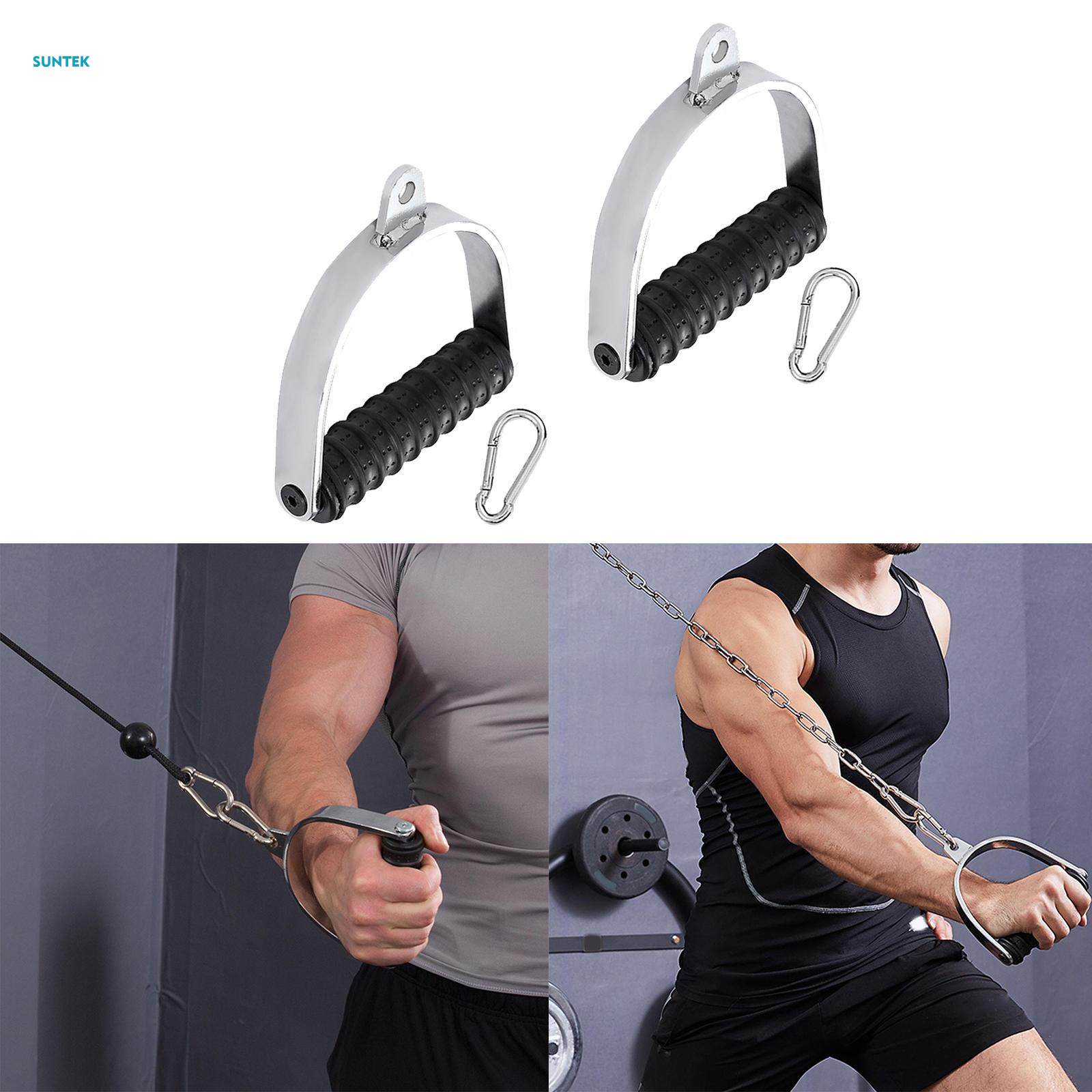 2 Pieces Exercise Handles Resistance Band Handle Only for Cable Machine. 