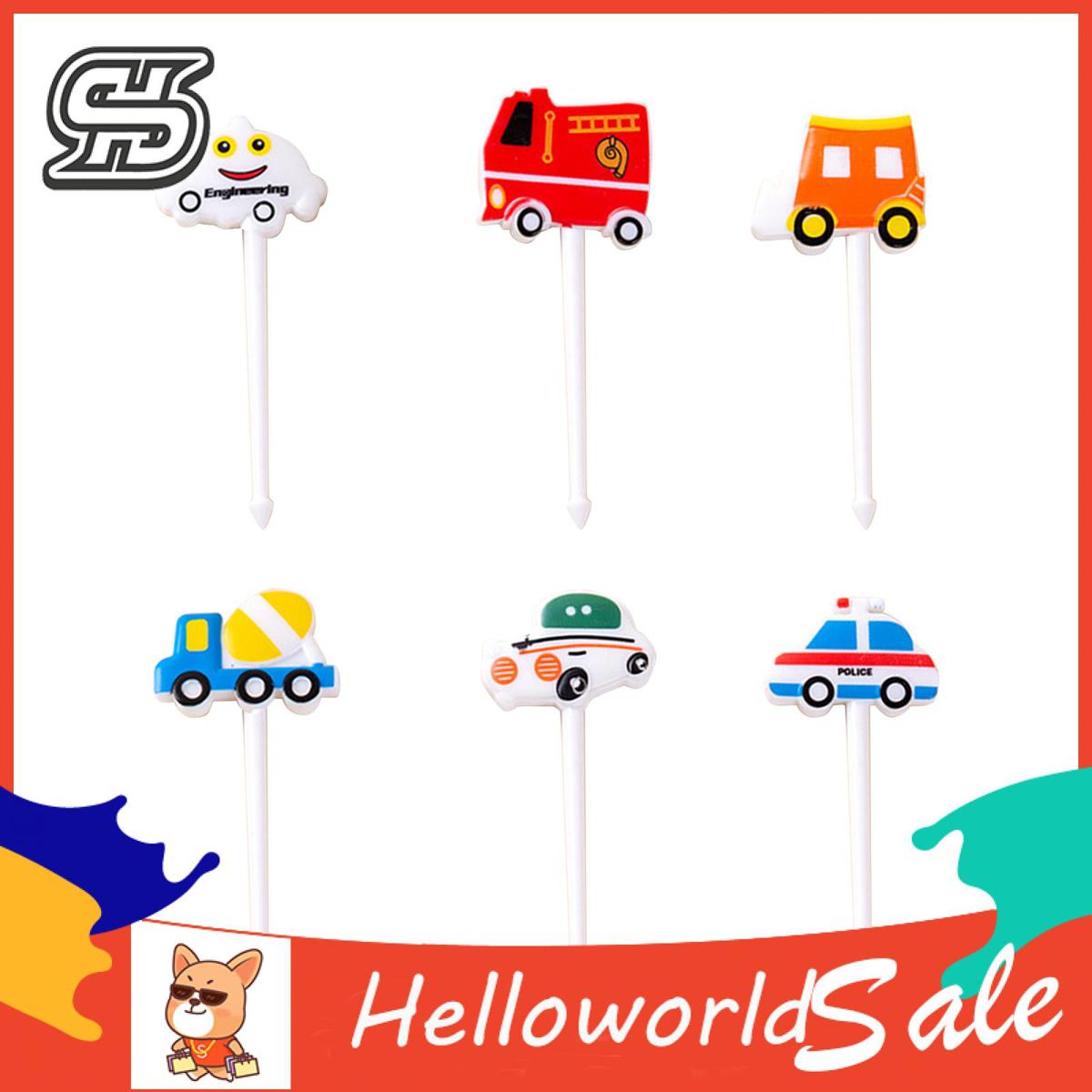 HelloWorld Fruit Fork Burr-free Creative Bento Decoration Stick