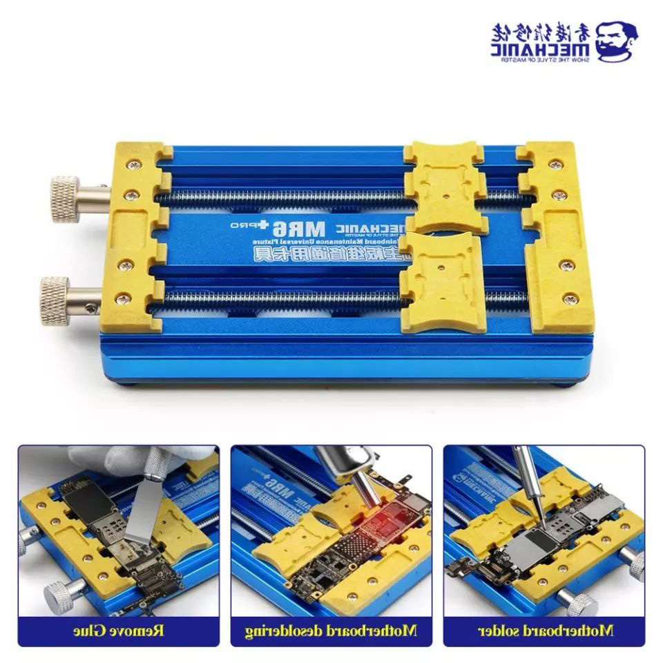 MECHANIC MR6 PRO Universal PCB Holder Precision Double-Bearings Fixture for Motherboard Integrated IC Chip Remove Glue Clamp. 