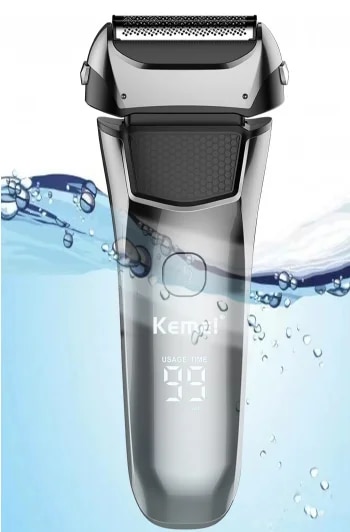 Kemei Razor KM-8512 Double-layer Reciprocating Full-body Washing LCD Digital Display Electric Shaver for Men Machine for Men. 