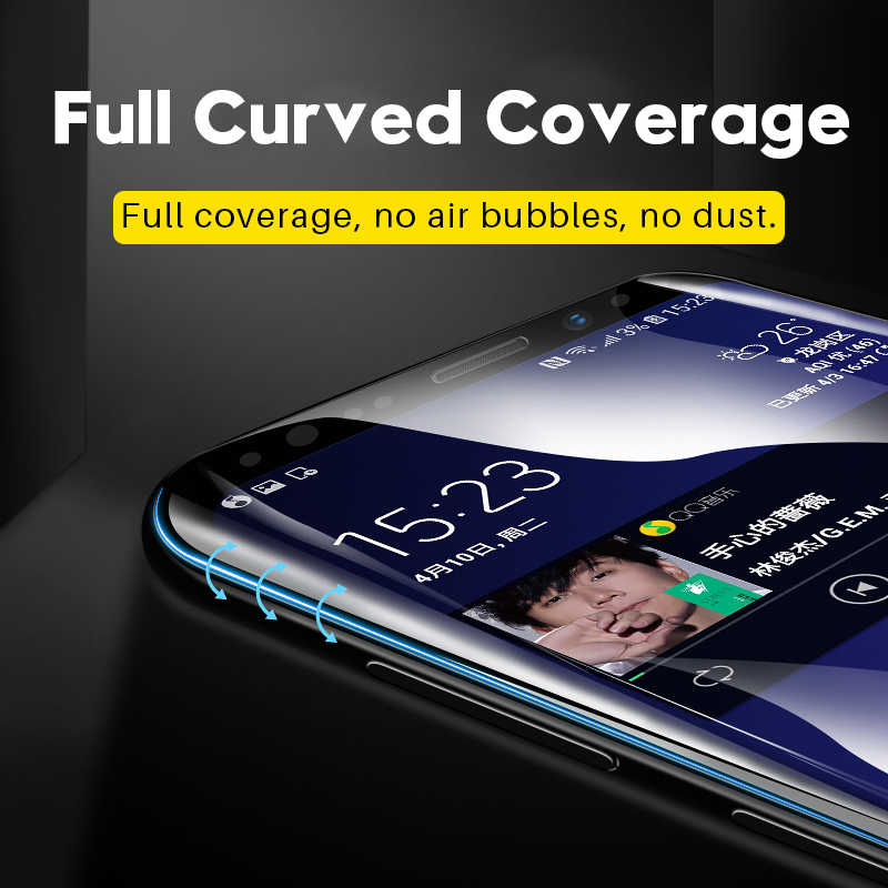 Plus 2A6 A8 for Samsung S8 Plus curved glass film suitable for tempering 9D for Samsung Galaxy Note 8 9 S9 s S7 edge screen protector 018. 
