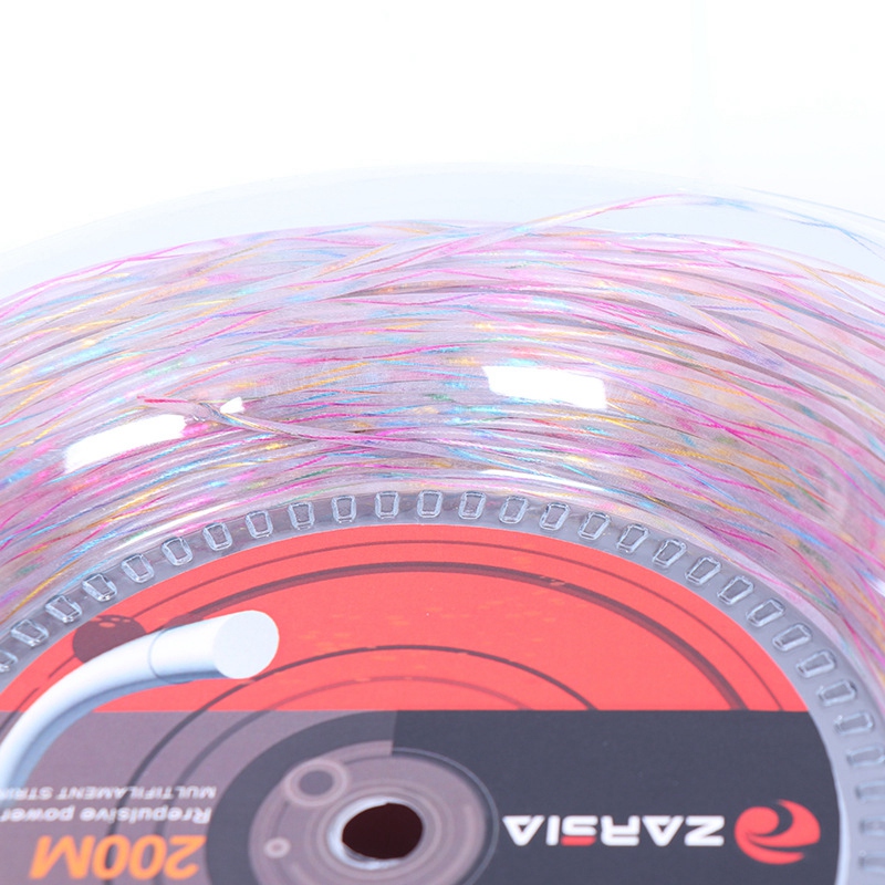 ZARSIA 1 Reel 1.35mm Synthetic Flash Nylon Rainbow Tennis String Soft Feeling Tennis Racket Strings(200M ). 
