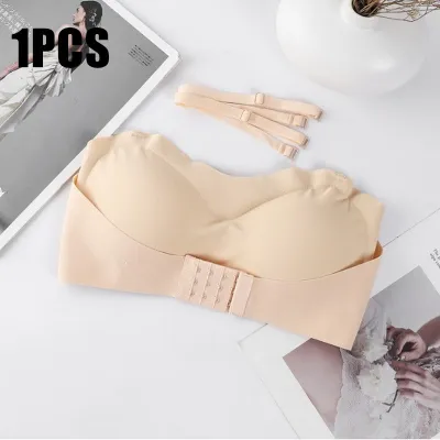 Cheap Tooxika Women Sexy Push Up Strapless Bra Lingerie Backless Invisible  Brassiere Seamless 1/2 Cup Bralette Underwear for Wedding Dress