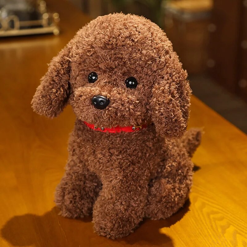 22cm Creative Realistic Teddy Dog Lucky Simulation Dog Poodle Plush Toys Handmade Realistic Figure Toy Plush Stuffed Animals. 