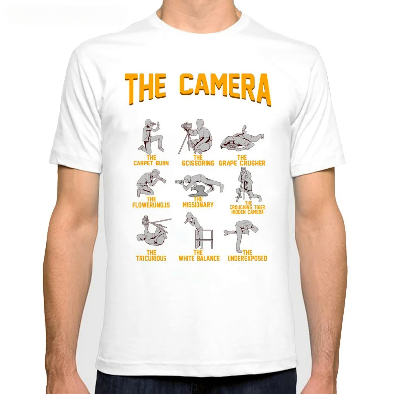 Funny Creative Art Design Photographic Camera T Shirt Summer Novelty Customied Men Hipster Geek Style Short Sleeve Tee Tops