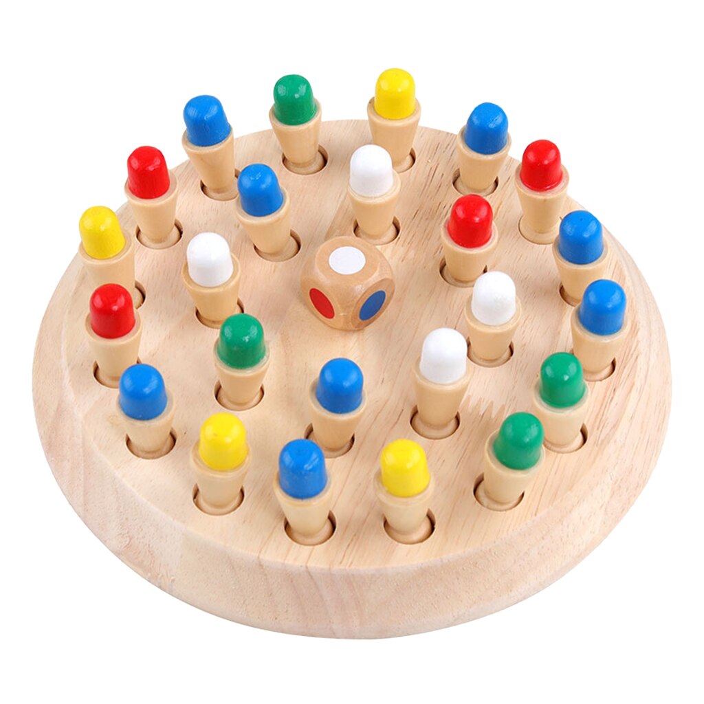 【happy one】Kids Game Wooden Memory Match Stick Chess Game Educational Color Cognitive Ability Fun Block Board Toys For. 