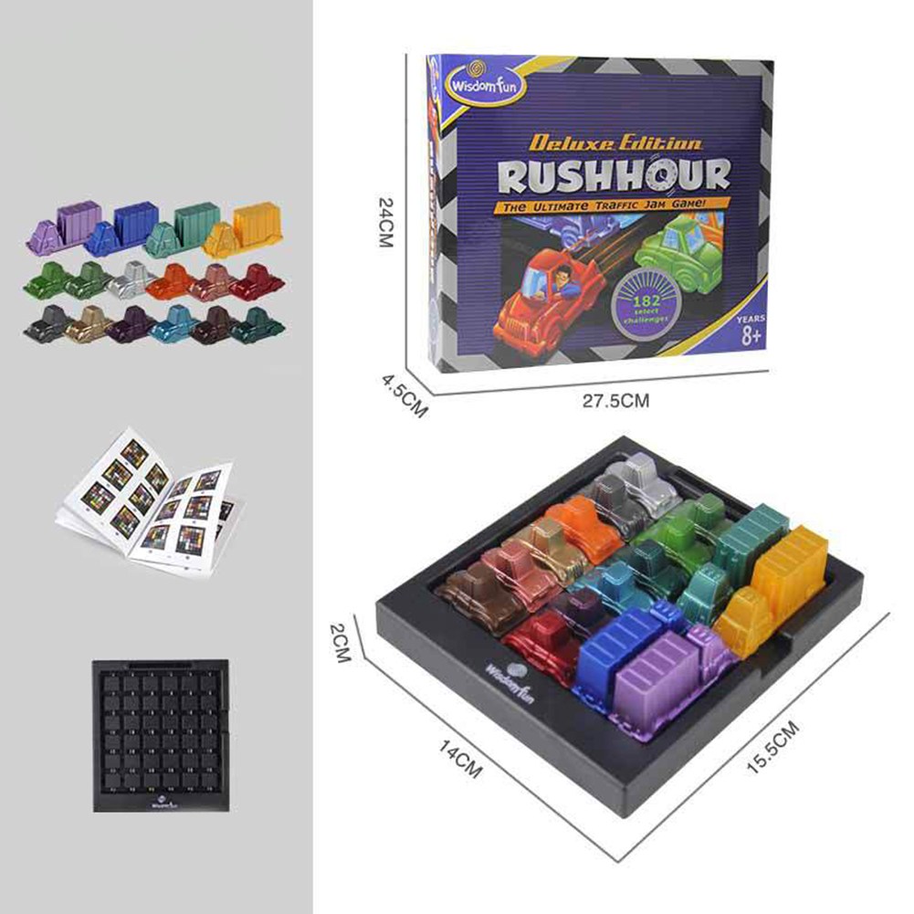 Rush Hour Traffic Jam Logic Game Children Car Set Logical Thinking Reasoning Board Game. 