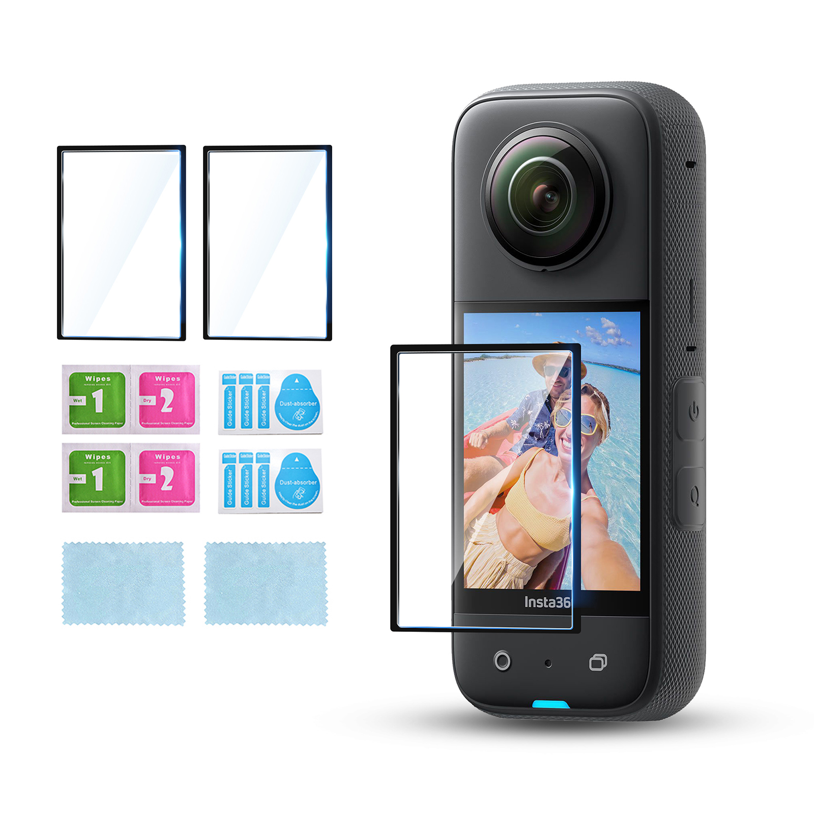 【3C VictoryEagle】ph Hd Screen Tempered Glass Scratch Resistant Protective Film Compatible For Insta360 X3 Action