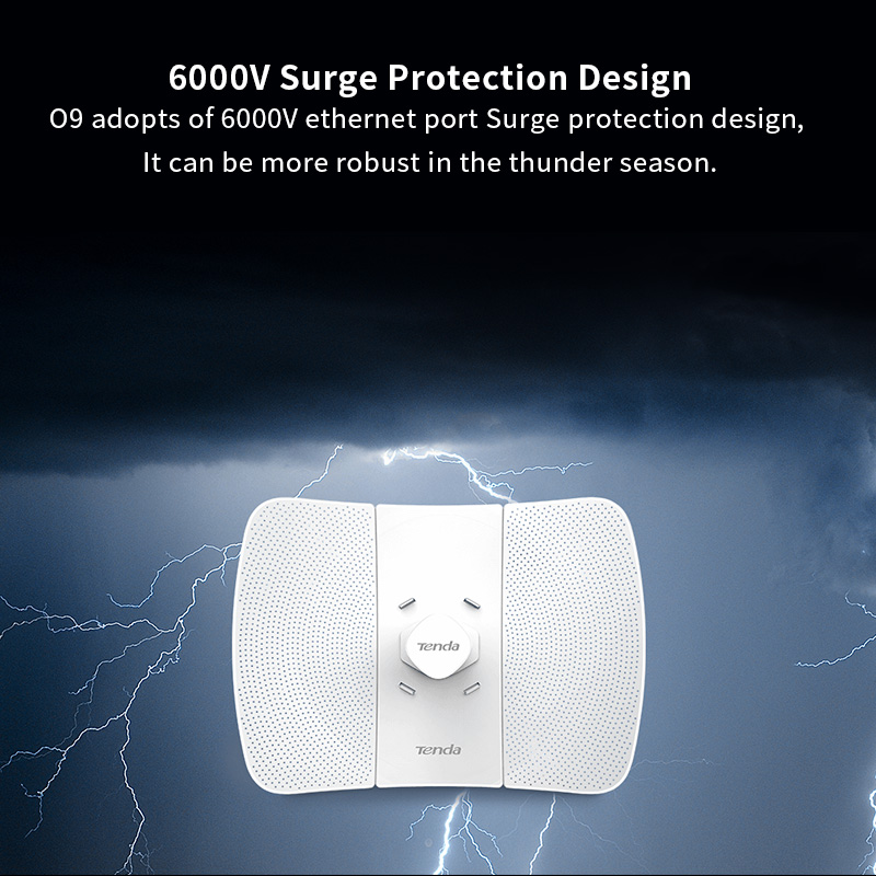 Tenda O9 25KM Outdoor Wifi CPE 5GHz 11AC 867Mbps Wireless WiFi Extender Router AP Access Point Wi-Fi Bridge. 