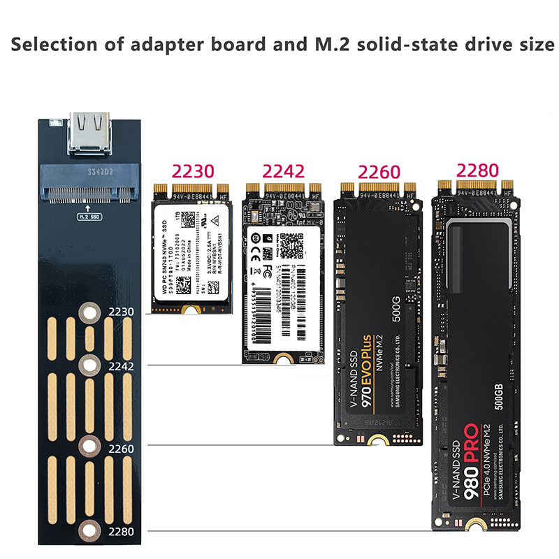 RGB M2 SSD Case M.2 NVME SSD Enclosure M.2 To USB C Transparent Hard Drive Enclosure For NVME PCIE NGFF SATA M/ B Key SSD Disk Fengshi. 