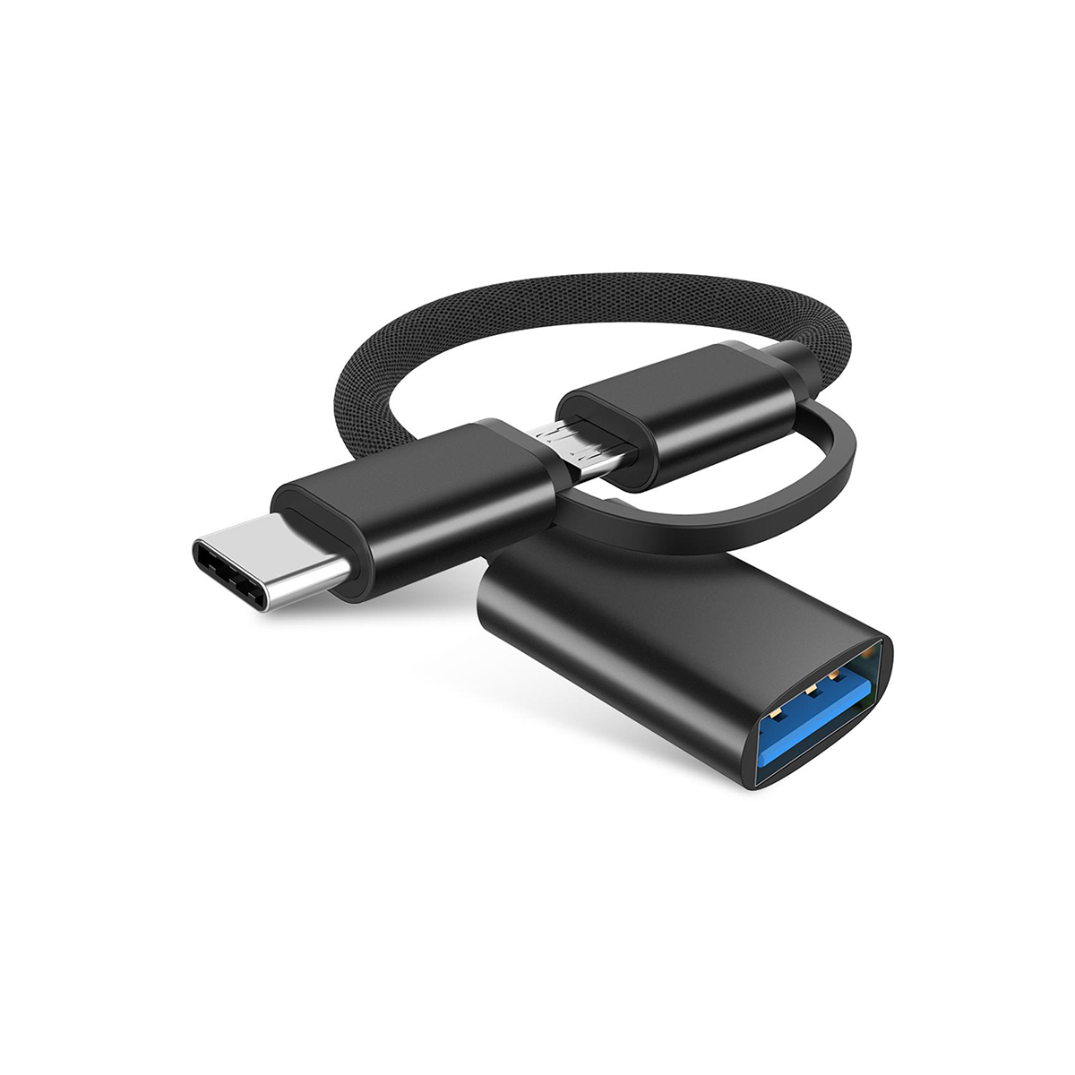 CASIFY OTG08 2 in 1 Otg Micro + Type C Otg Type C Otg USB 3.0 USB C Adapter 2 in 1 Type C + Micro Otg USB 3.0 Adapter Type-C Adapter OTG Cable