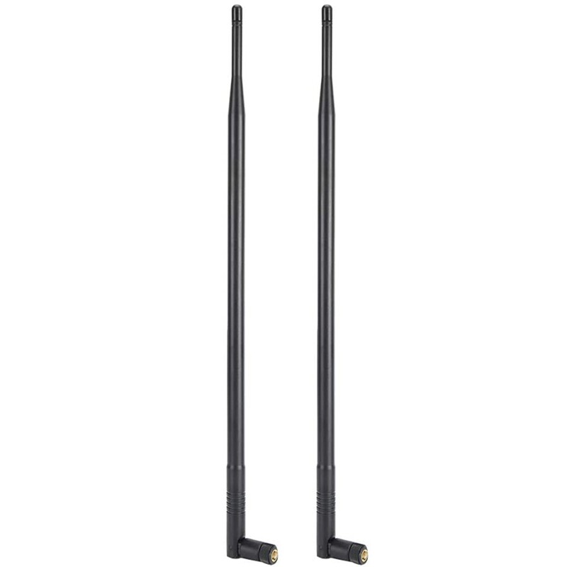 2X 12DBI WiFi Antenna, 2.4G/5G Dual Band High Gain Long Range WiFi Antenna with RPPSMA Connector for Wireless Network. 