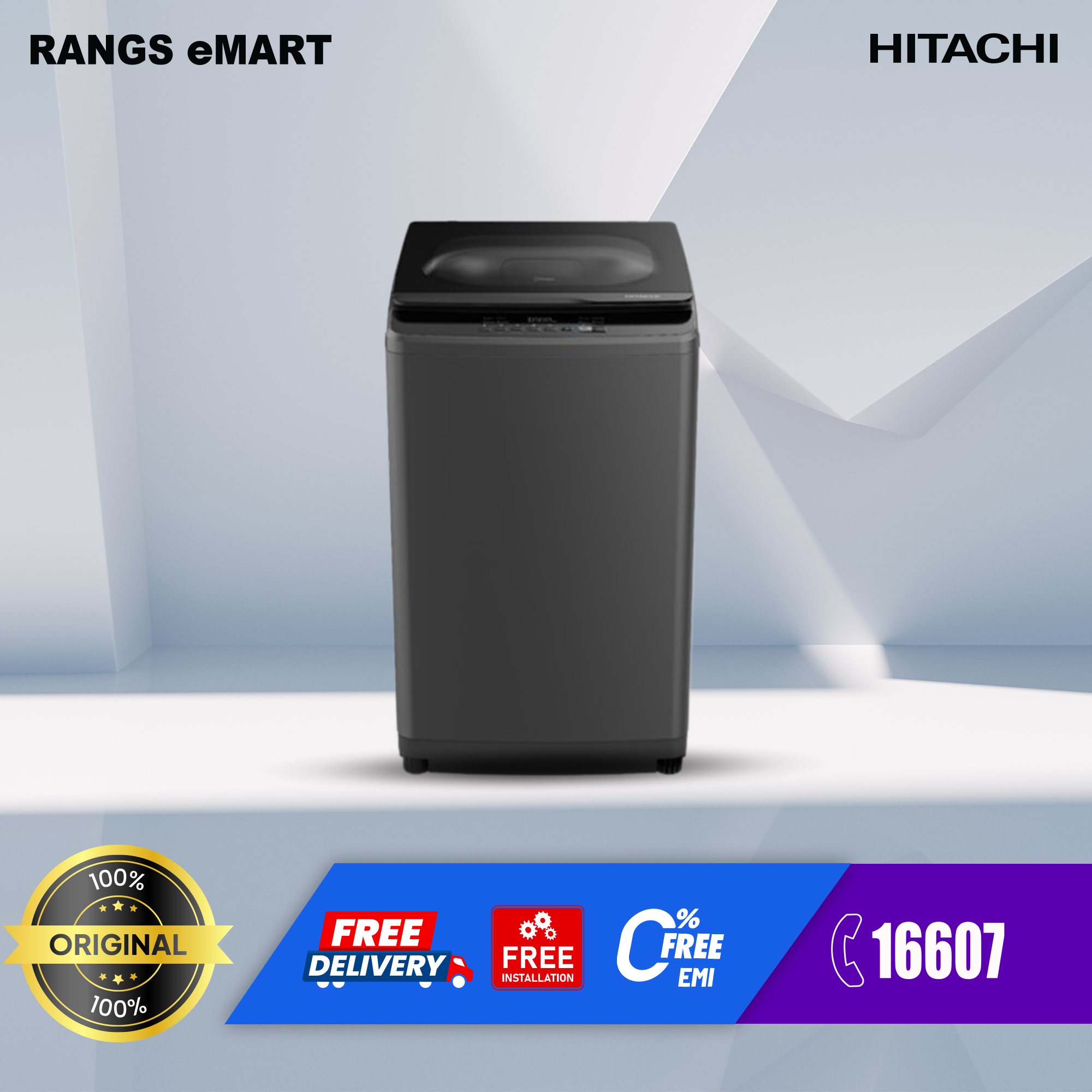 Hitachi Official Washing Machine | LTL 09M00 GG | 9 KG with Free Delivery and Free Installation