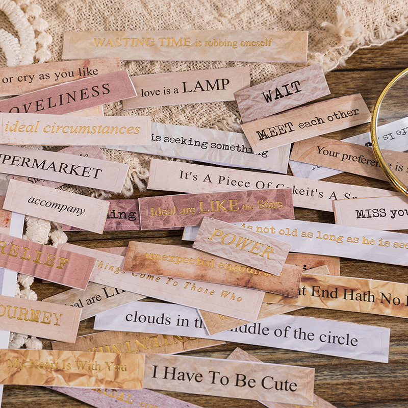 New Rh Online in Line erie 4 Pc Englih Bronzing ticker Album Diary Journaling Decorative Craft crapbooking Diy ticker - ticker. 
