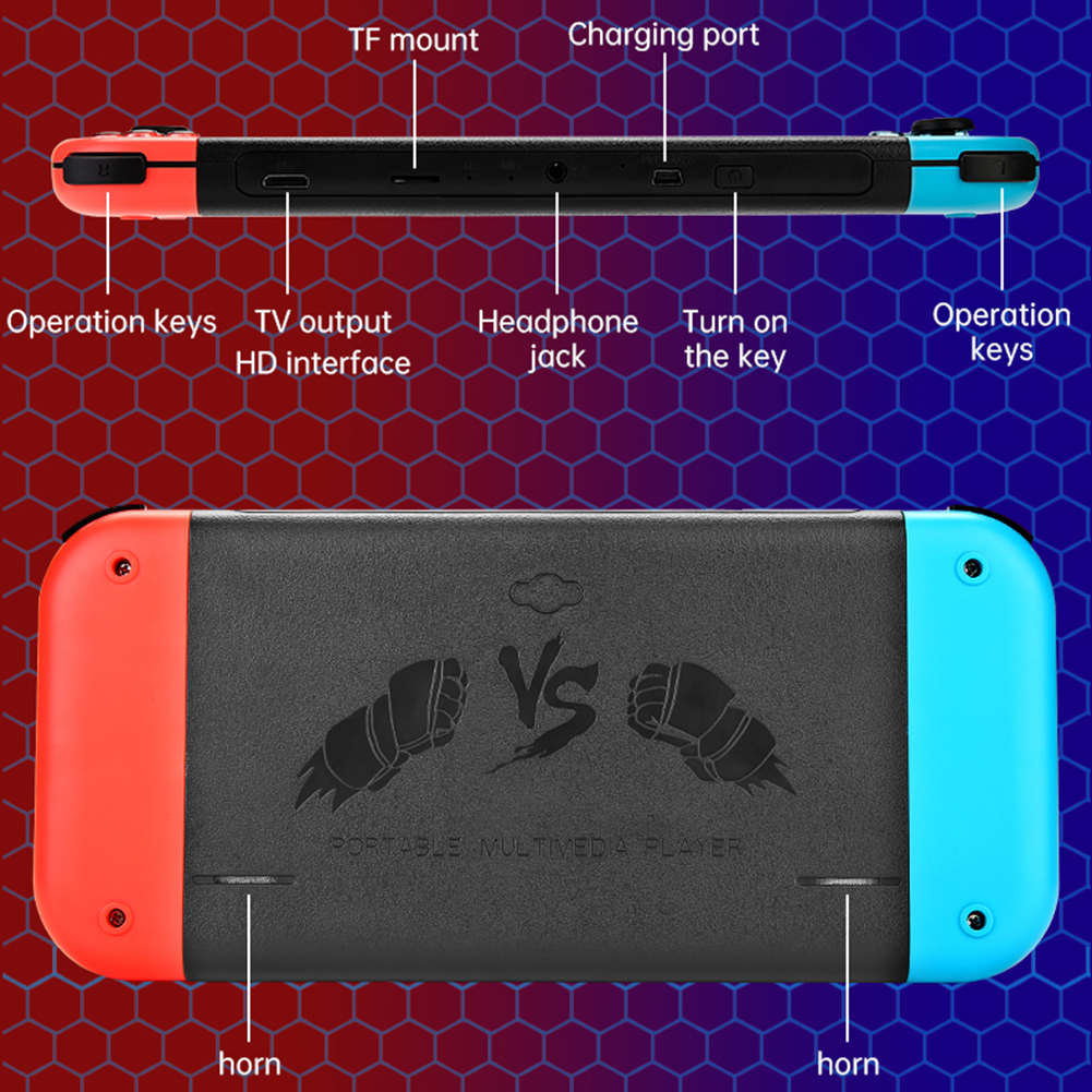 X80 Retro Handheld Game Player Built-in 20000 Repeated Games 7 inch Screen -Option -Blue Green-Option -Blue Green. 