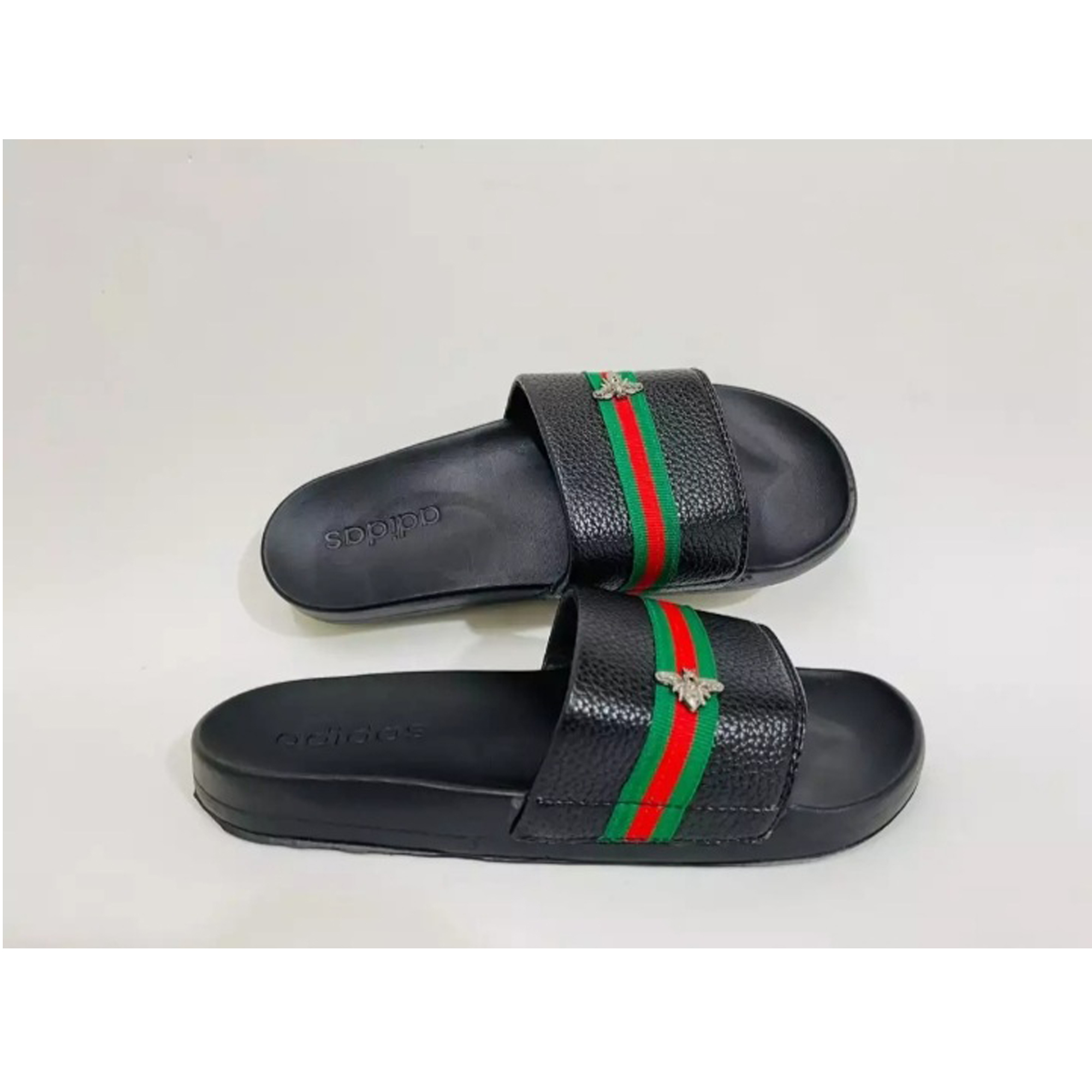 Superb Trendsetter -Upscale Living -Black and White Color BD style Slide Slipper Casual Sandal For Men M006- Inventive Choice. 