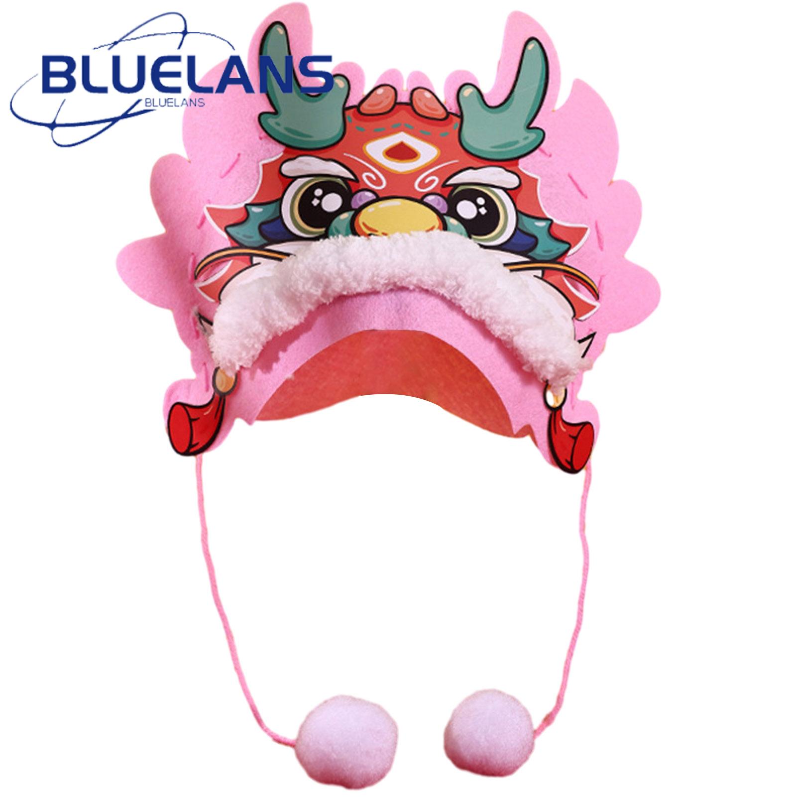 Dragon Hat Handmade Chinese Zodiac Dragon Head Hat for Kids Traditional Festival New Year Gift Deformation-resistant Hat