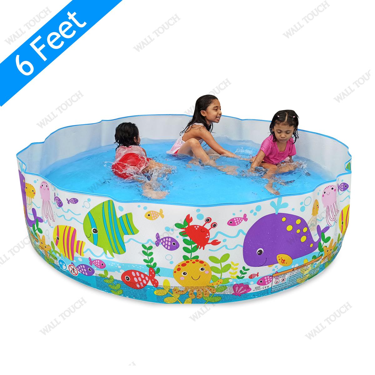 Premium Kids Baby Children Inflatable Swimming Pool Bath Tub Portable  Outdoor Summer Water Fun Play Toy (6 Feet Feet)