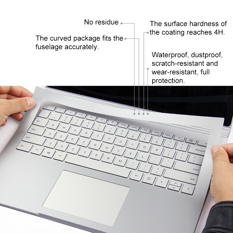 4 in 1 Notebook Shell Protective Film Sticker Set for Microsoft Surface Book 2 15 inch. 