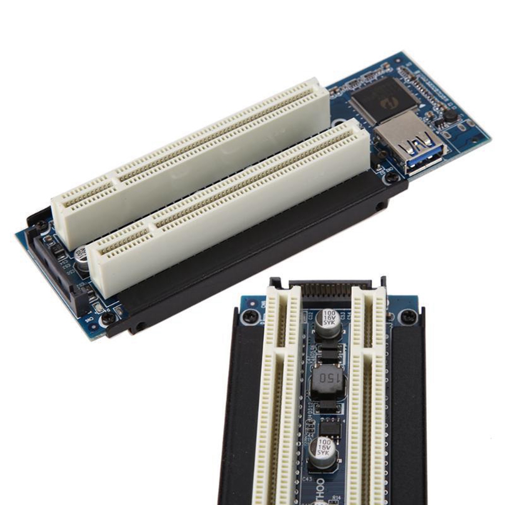 1 Piece PCIE to 2 PCI Slot Support Capture Card Golden Tax Card Sound Card Parallel Port Card. 
