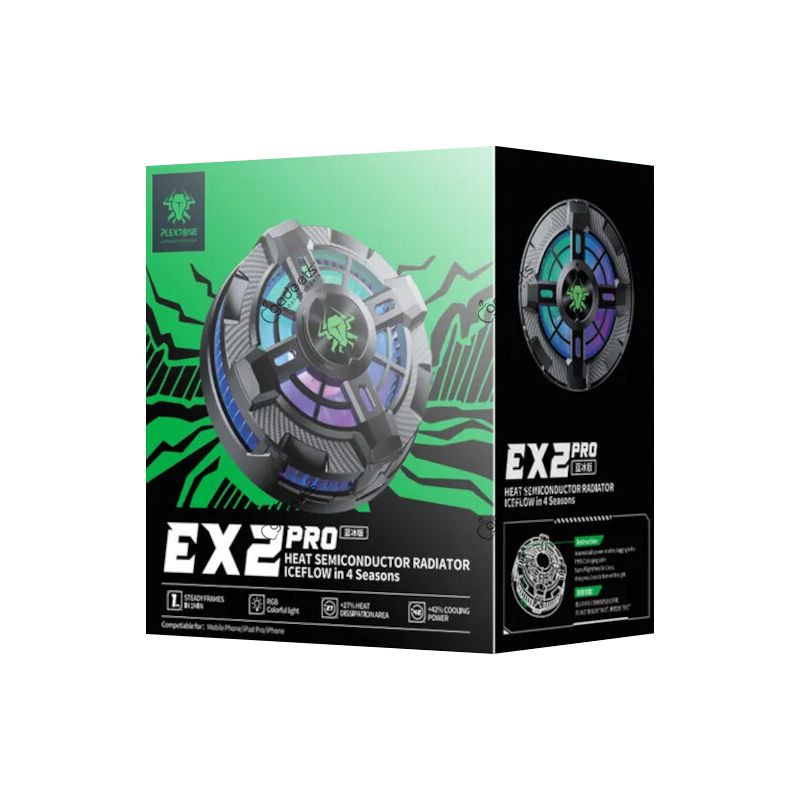 Plextone EX2 & EX2 PRO Mobile Phone Cooler RGB Gaming Cooler Radiator. 