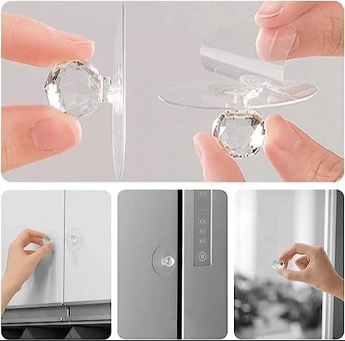 Diamond wall hook self adhesive stylish design for multipurpose use. 