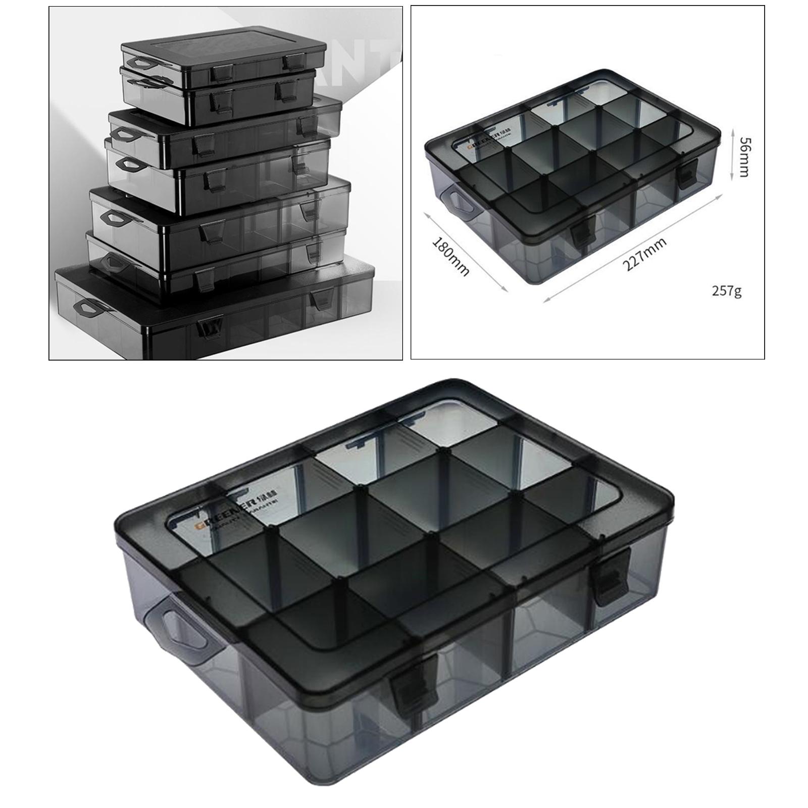 Box Organizer Container Multi-grids Hardware Box Storage for Screws Nuts and Bolts. 