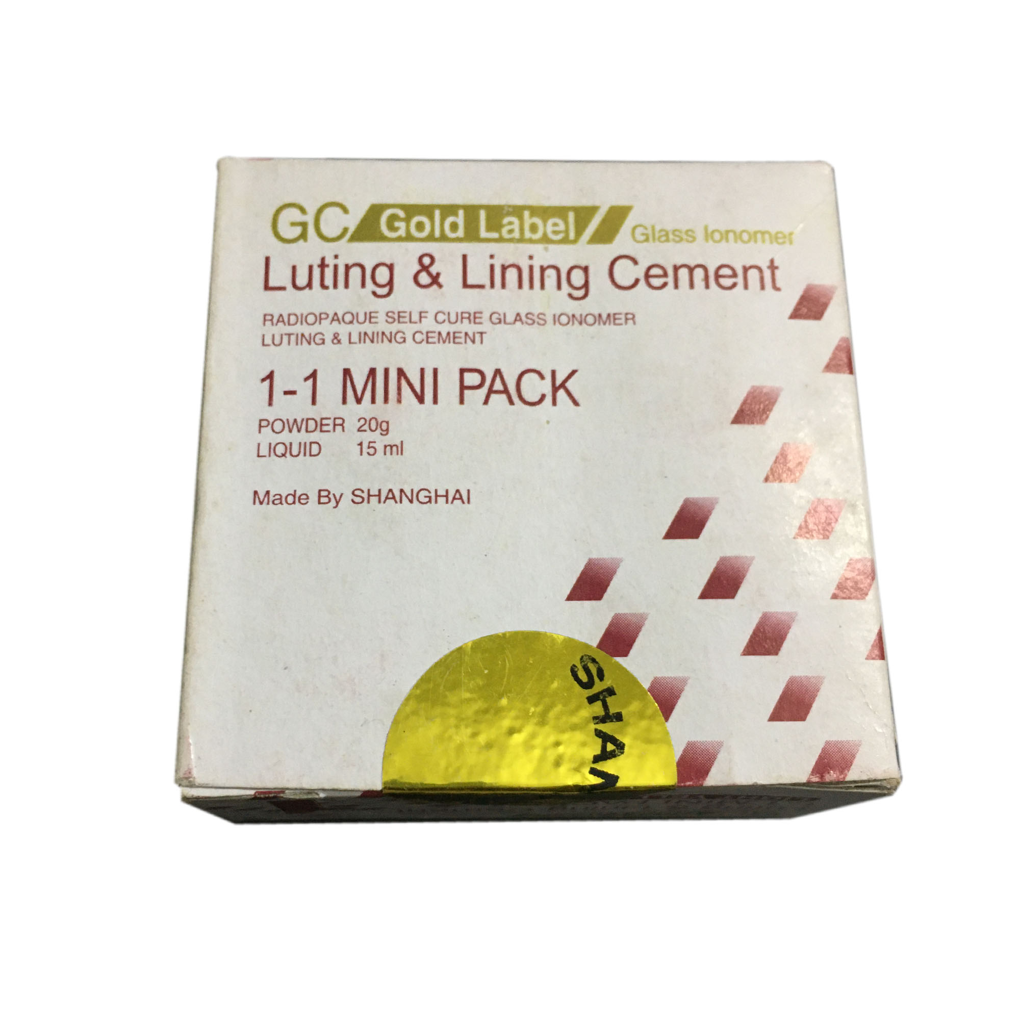 GC Label 1 (Glass Ionomer) Luting & Lining Cement 1-1 Mini Pack (China) Dental use. 