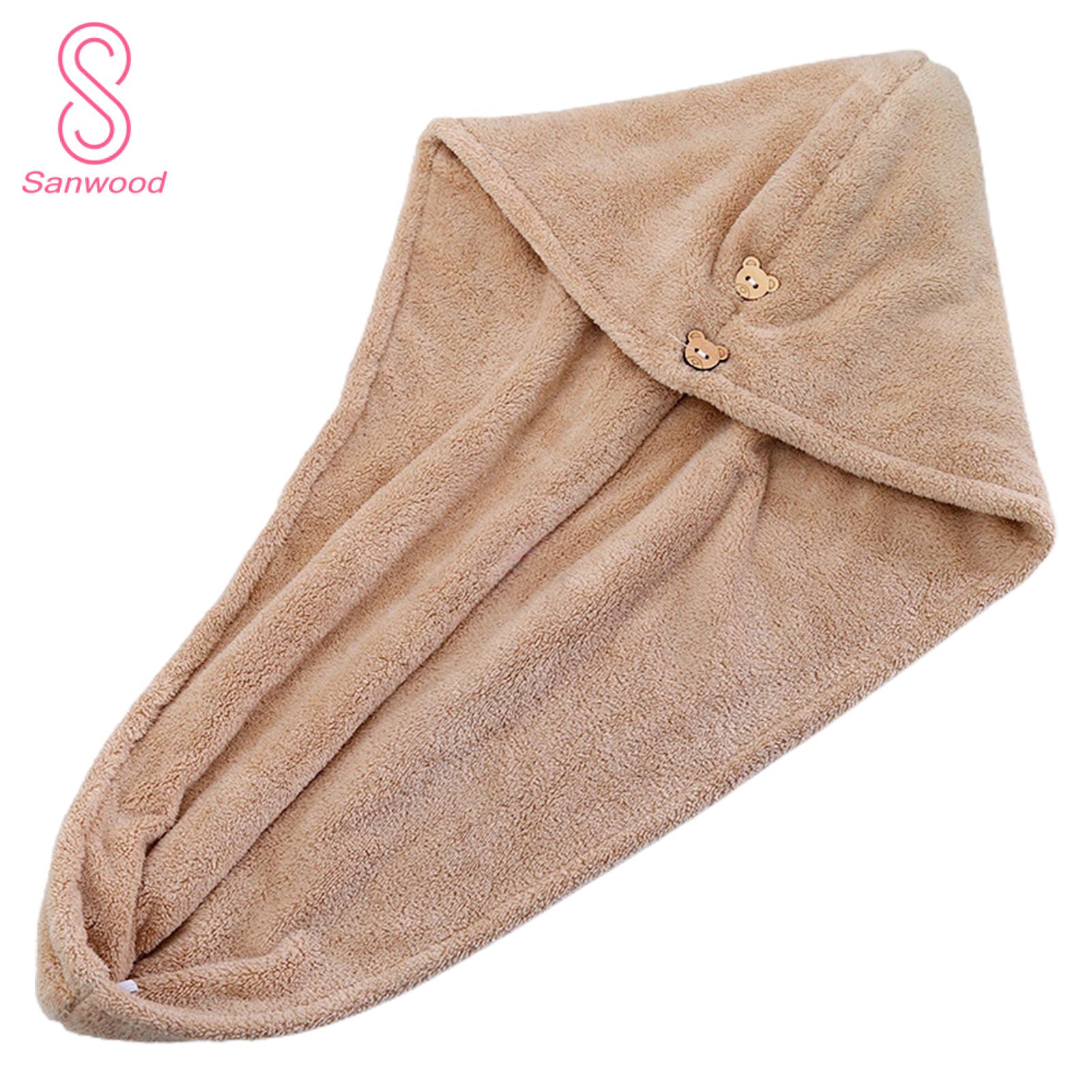 Hair Drying Wrap Solid Color Womens Girls Ladies Hair Drying Towel