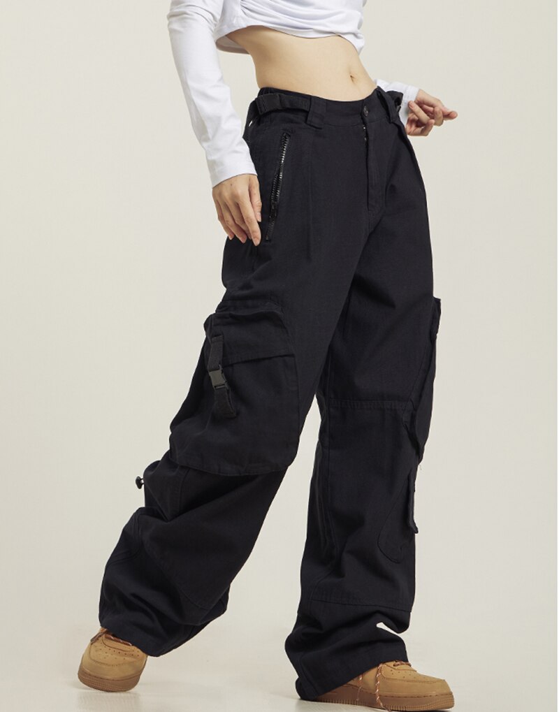 Vintage 90S Oversized Baggy Cargo Pants Women Fashion Low Waist Trousers Four Seasons Overalls Straight Jeans Women Fairycore. 