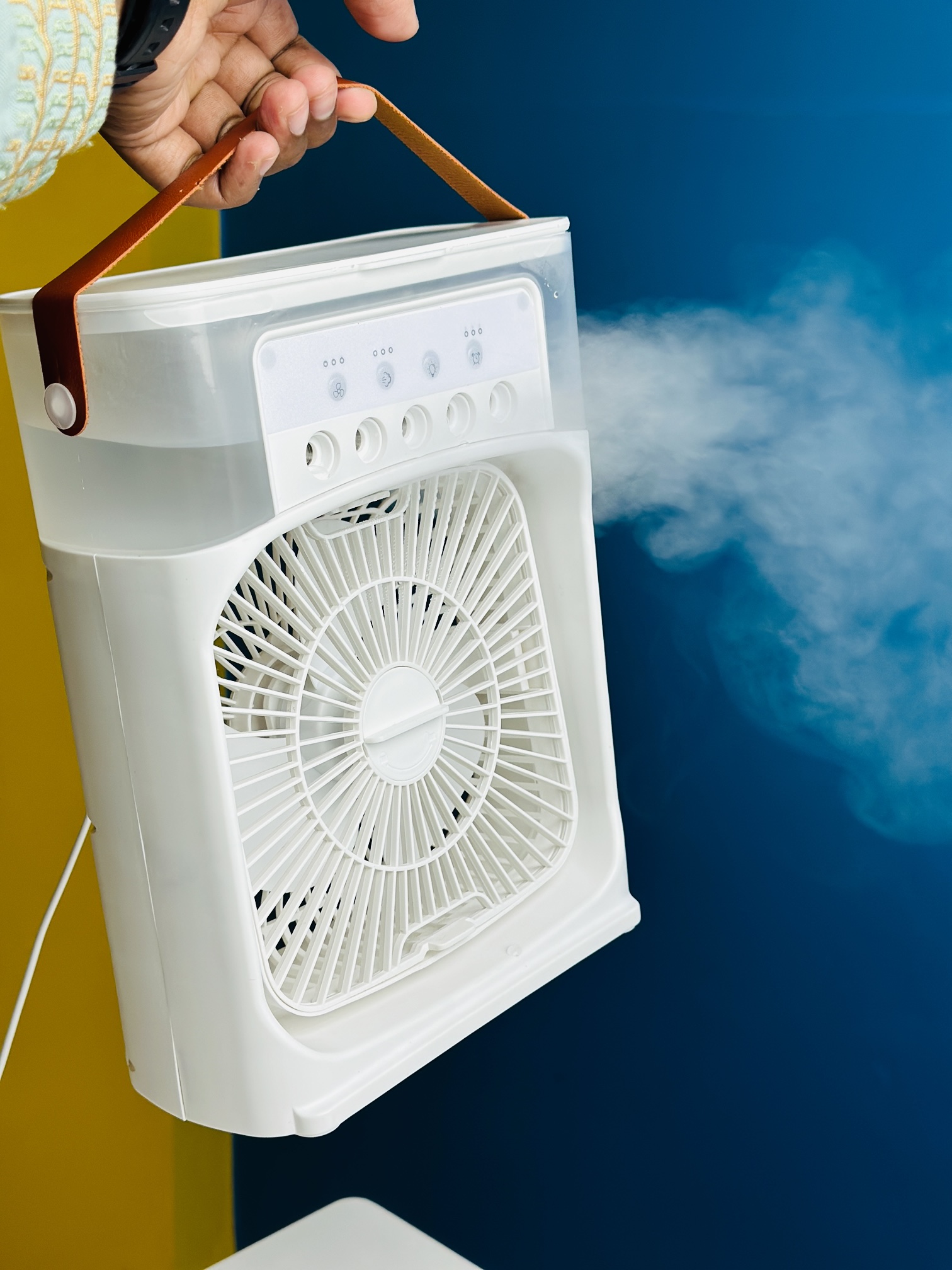 Portable Humidifier Fan AIr Conditioner Household Small Air Cooler Hydrocooling Portable Air Adjustment For Office 3 Speed Fan. 